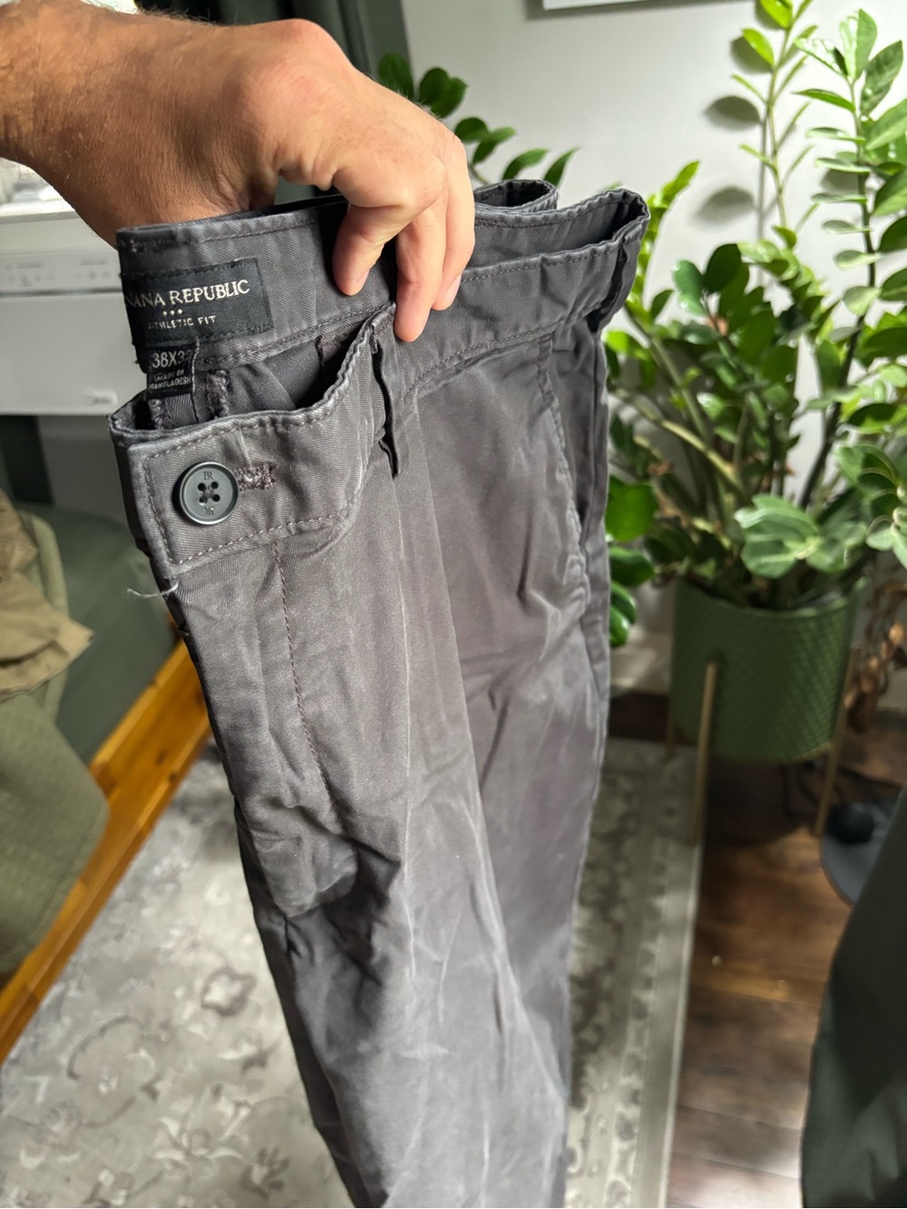 Banana Republic Charcoal Gray Men's Chinos. Size 38x32.